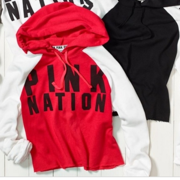 Pink red cropped hoodie - Picture 2 of 2